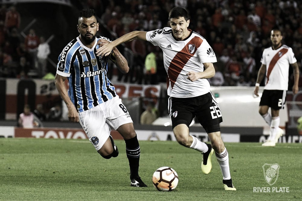 Com vantagem, Grêmio recebe River Plate buscando vaga na final da Libertadores Com vantagem, Grêmio recebe River Plate buscando vaga na final da Libertadores