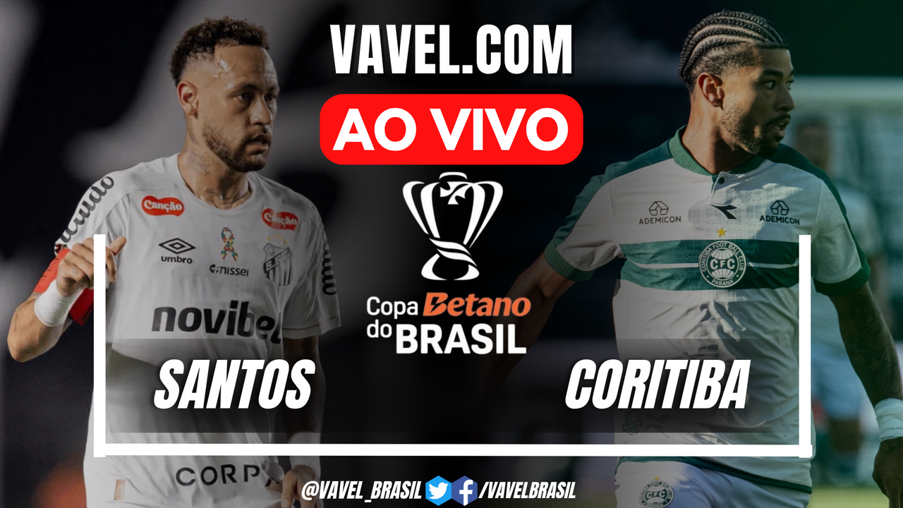 Santos x Coritiba AO VIVO, jogo em tempo real pela Copa do Brasil