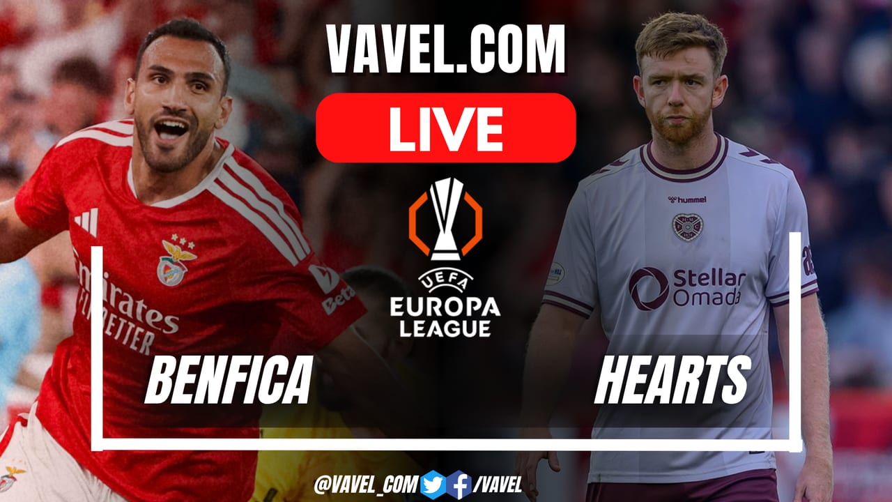 Benfica vs Hearts LIVE Score Updates in UEFA Europa League Match