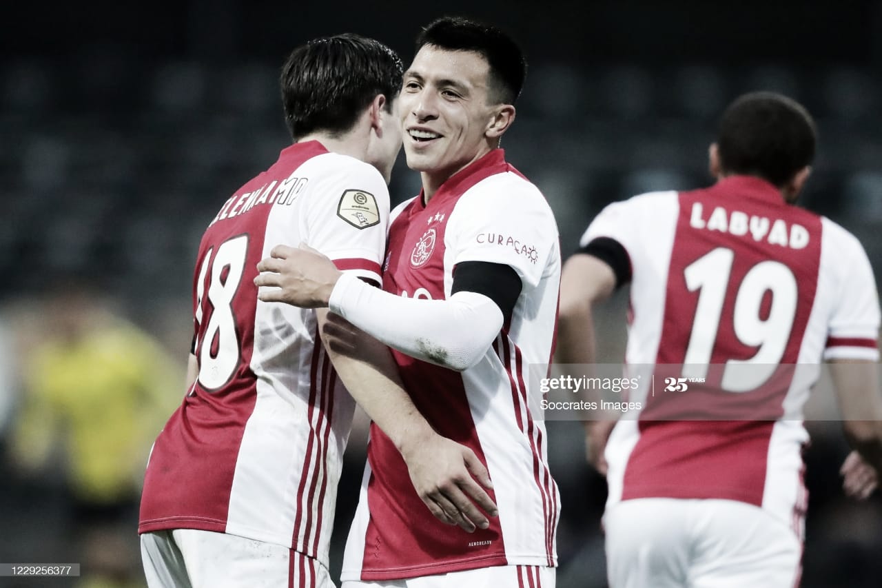 Lisandro Martínez marcó en la paliza del Ajax Lisandro Martínez marcó en la paliza del Ajax