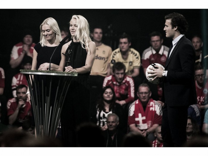 Pernille Harder and Stine Larsen win big at the Danish Football Awards