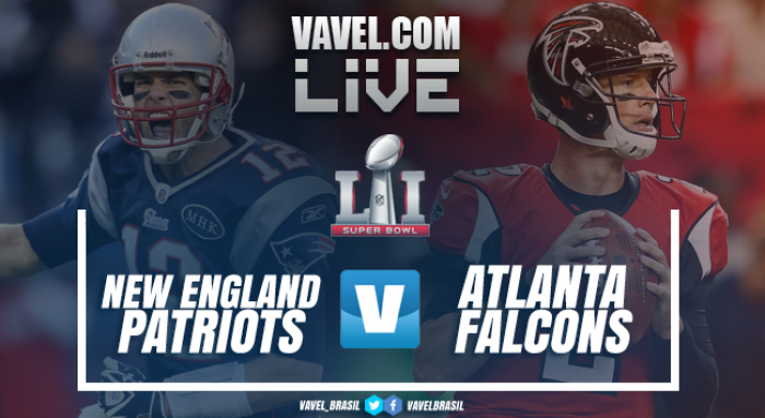 Resultado Atlanta Falcons 28-34 New England Patriots no Super Bowl 2017