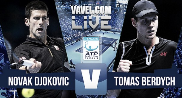Resultado Novak Djokovic - Tomas Berdych ATP Finals 2015 (2-0): trámite solventado