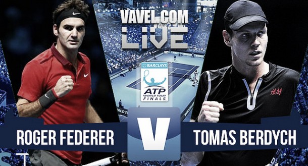 Resultado Roger Federer - Tomas Berdych ATP Finals 2015 (2-0)