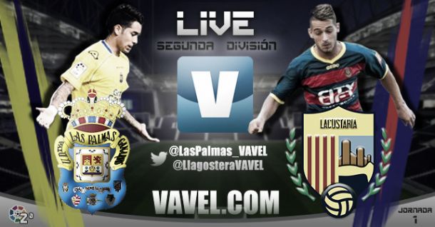 Resultado Las Palmas - Llagostera en la jornada 1 de la Liga Adelante 2015 (2-0)