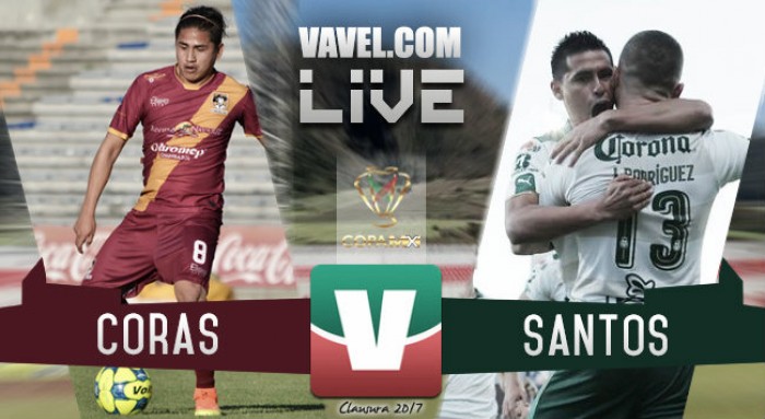 Resultado y goles del Coras 0-5 Santos de la Copa MX 2017