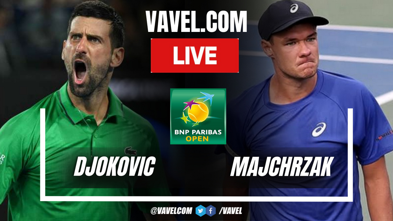 Highlights and Sets Djokovic vs Majchrzak (4-6, 6-1, 6-2) in Indian Wells
