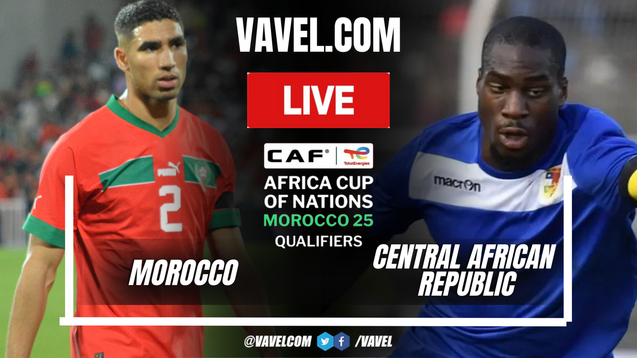 Morocco vs Central African Republic LIVE Score Updates (4-0) Morocco vs Central African Republic LIVE Score Updates (4-0) | October 12, 2024