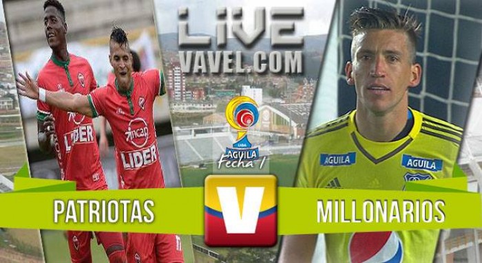 Resultado Patriotas vs Millonarios en Liga Águila 2016 (1-0) Resultado Patriotas vs Millonarios en Liga Águila 2016 (1-0)