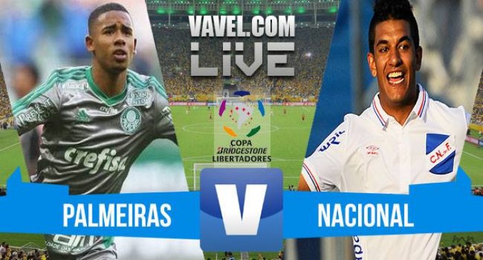 Resultado Palmeiras x Nacional  na Copa Libertadores da América (1-2)