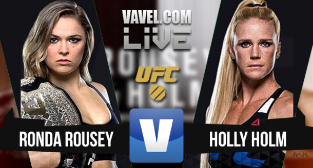 UFC: Ronda Rousey - Holly Holm no UFC 193