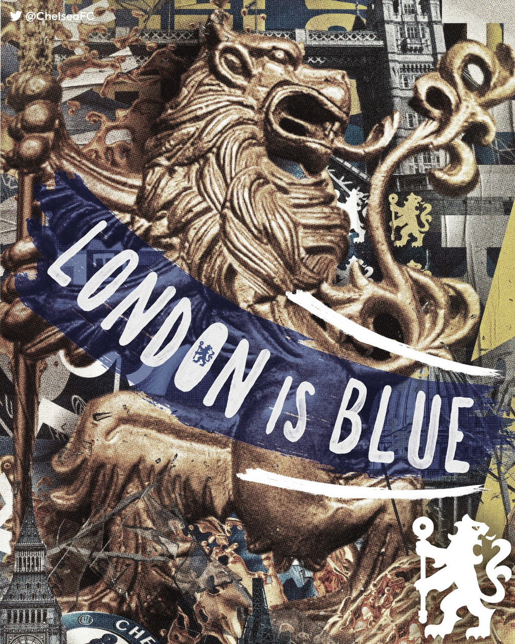 Londres se tiñó de azul
