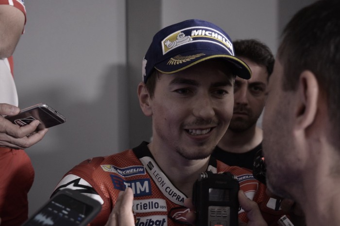 Jorge Lorenzo: “Estoy por las nubes porque es mi primer podio con Ducati"