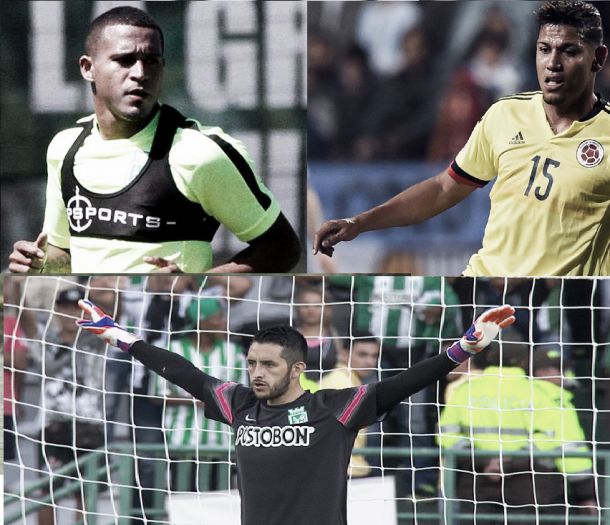 Macnelly Torres, Camilo Vargas y Alex Mejía, los 'verdolagas' de la selección Colombia