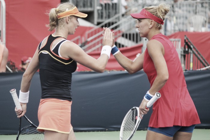 WTA Rogers Cup: Top seeds Makarova/Vesnina make winning return to action, roll past Canadian teenagers Andreescu/Branstine