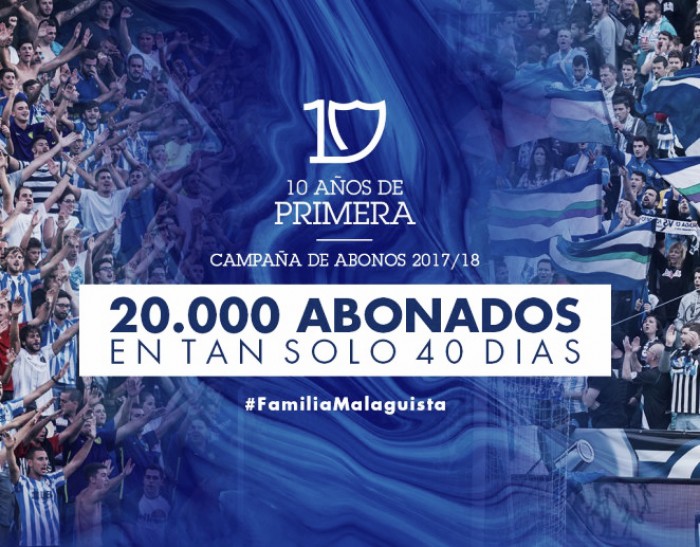 El Málaga CF, a punto de batir su propio récord de abonados
