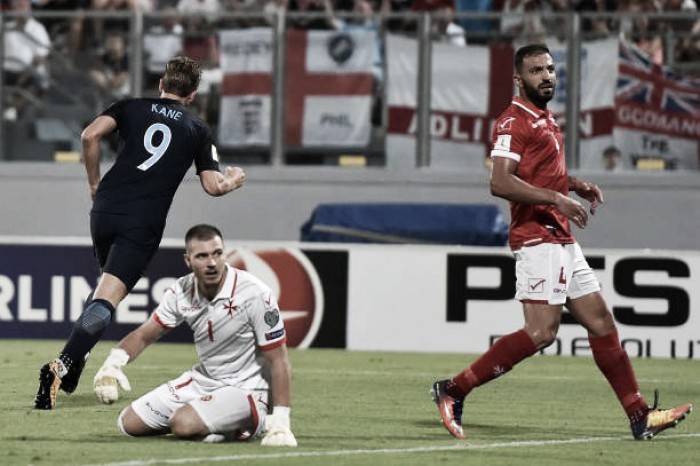 Qualificazioni Russia 2018 - Kane scaccia la paura, l'Inghilterra passa a Malta (0-4)