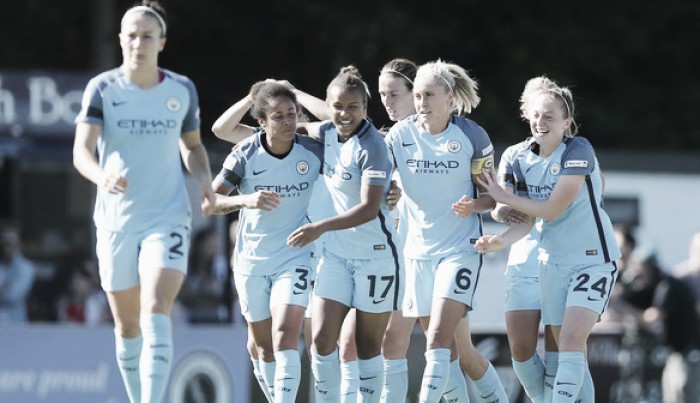 Arsenal 0-1 Manchester City: Citizens edge ever closer to WSL title as deflected free-kick secures win