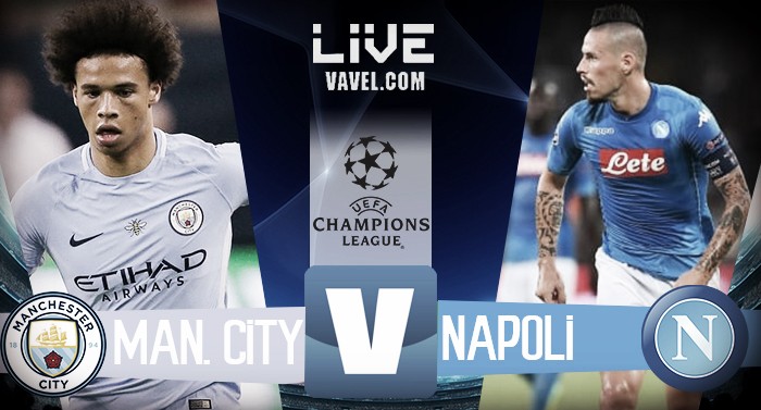 Terminata Manchester City - Napoli, LIVE Champions League 2017/18 (2-1): Sterling-Jesus gol