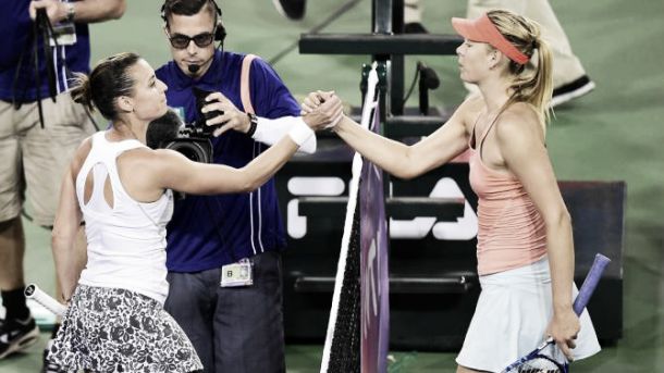 Maria Sharapova suffers shock defeat to world number 15 Flavia Pennetta at BNP Paribas Open