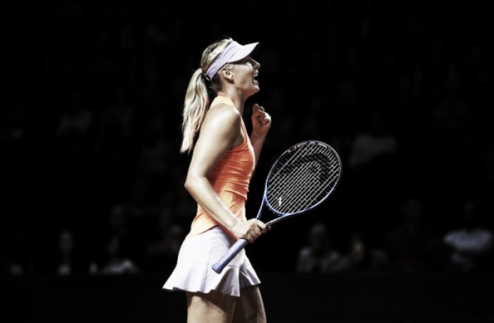 WTA Stuttgart: Sharapova survives early scare, slides past Makarova into last eight