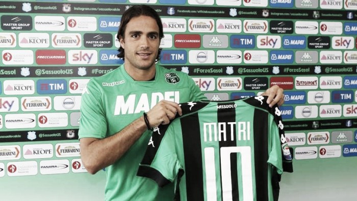 Sassuolo, Matri verso l'esordio dal primo minuto in campionato contro la Juventus