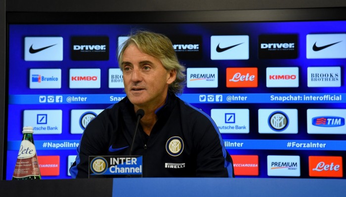 Mancini: "Con Sarri caso chiuso. Vorrei raggiungere Herrera. Lavezzi? A gennaio è dura"