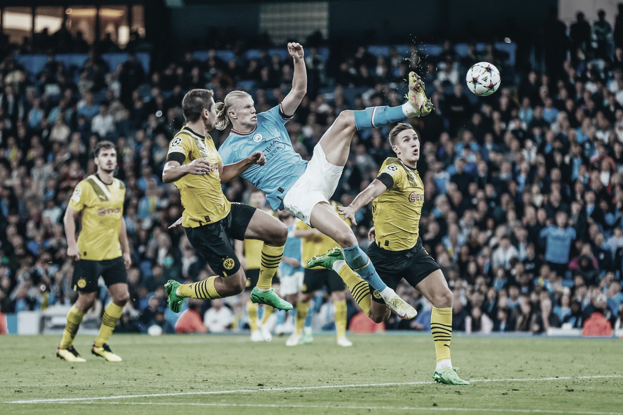 Haaland brilha no fim, Manchester City supera defesa do Dortmund e vence de virada