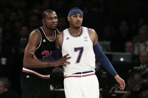 Carmelo Anthony starts early recruitment of Kevin Durant