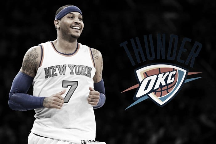 Oklahoma City Thunder acquire Carmelo Anthony in trade with New York Knicks