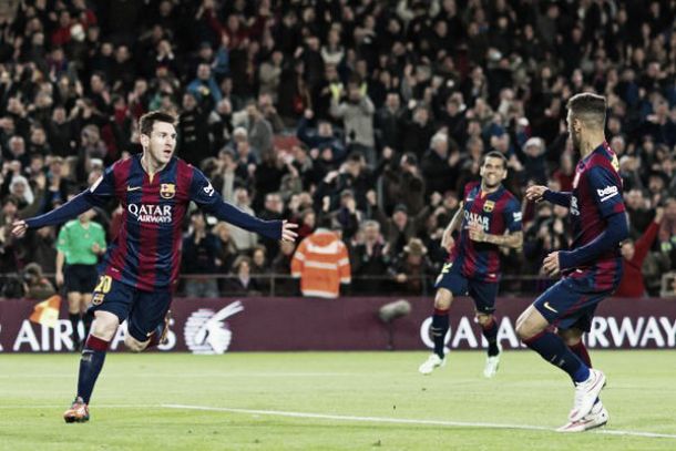 Barcelona 5-1 Espanyol: Messi grabs a hat-trick as Barca keep pace with Real