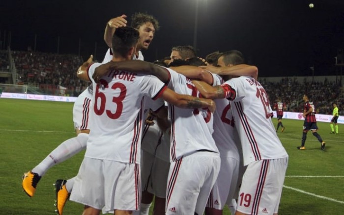 Crotone-Milan, tris rossonero in 24 minuti ed esordio ok per Montella Crotone-Milan, tris rossonero in 24 minuti ed esordio ok per Montella