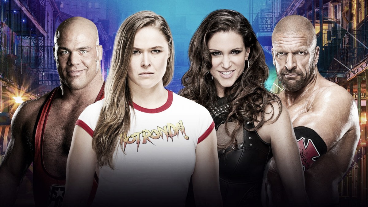 Kurt Angle & Ronda Rousey vs Triple H & Stephanie McMahon: el debut de Ronda