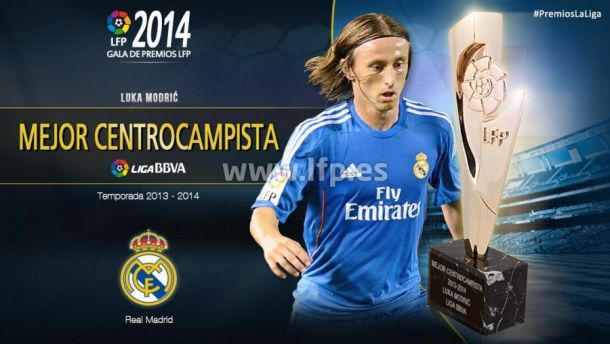 Luka Modric, mejor centrocampista de la Liga 2013/14