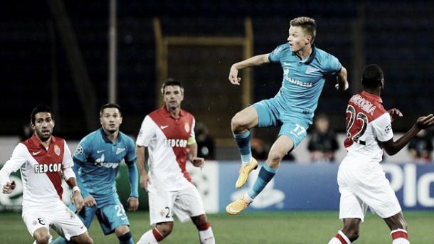 Resultado Mónaco - Zenit en la Champions League 2014 (2-0)