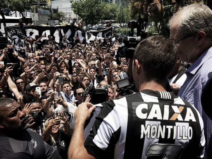 Sob festa da torcida, Montillo é apresentado no Botafogo