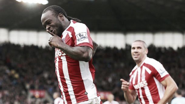 Aston Villa 1-2 Stoke City: Late Moses penalty gives Sherwood first defeat