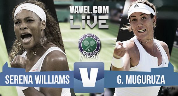 Resultado Muguruza - Serena Williams en la final de Wimbledon Femenina 2015 (0-2)