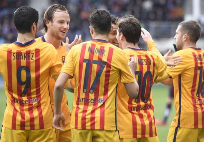 Liga, il Barcellona passeggia con l'Eibar: 0-4