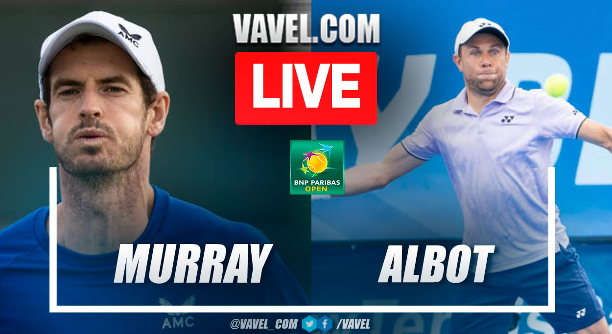 Summary and points of Murray 2-0 Albot at Indian Wells Masters