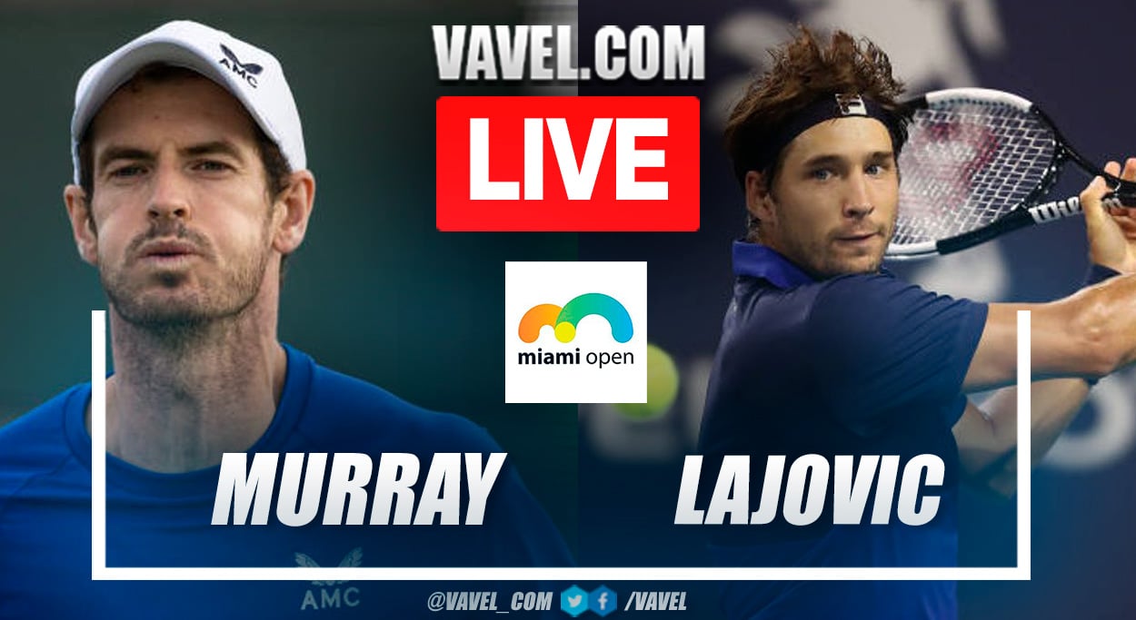 Summary and points of Murray 0-2 Lajovic at Miami Masters 1000 03/22/2023 
