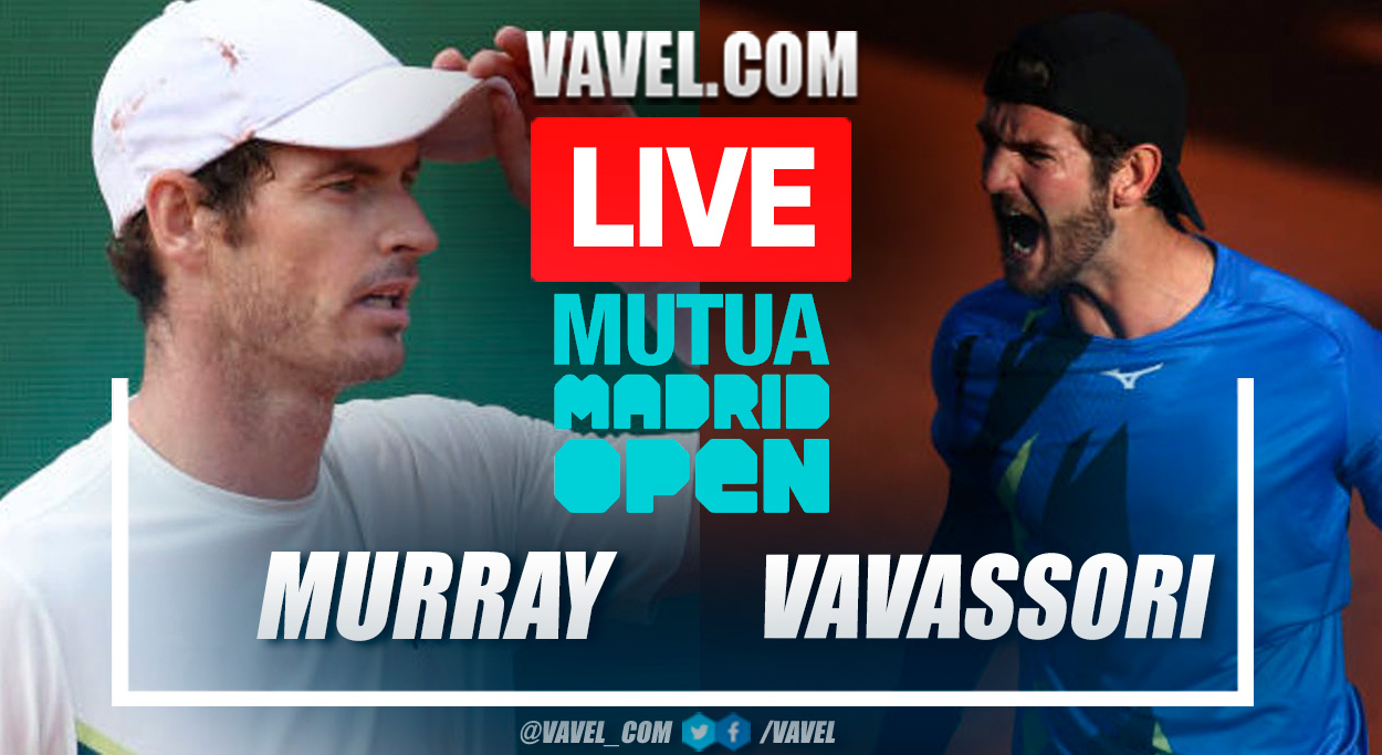 Highlights and points of Andy Murray 0-2 Andrea Vavassori at Mutua Madrid Open