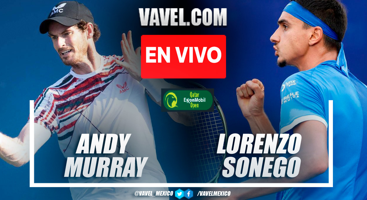 Andy Murray vs Lorenzo Sonego EN VIVO hoy (1-1) | 20/02/2023