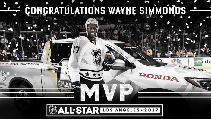 Wayne Simmonds, elegido MVP del All Star