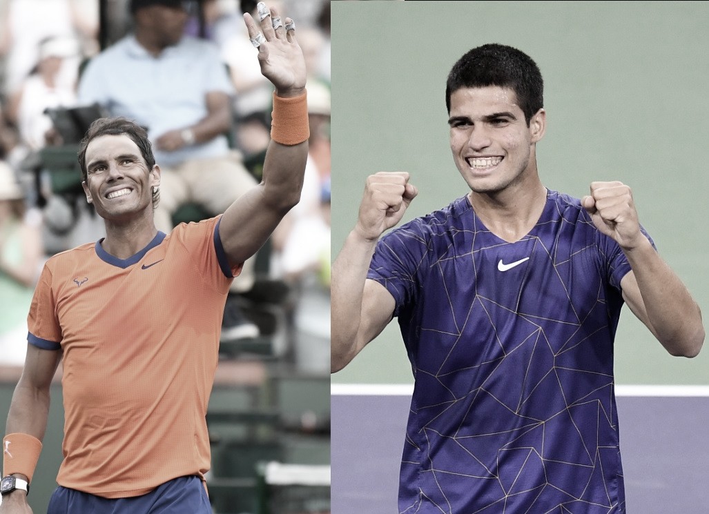 Rafael Nadal y Carlos Alcaraz se enfrentarán por un lugar en la final de Indian Wells