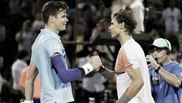 Rafael Nadal suffers defeat in quarter-final shock to Milos Raonic