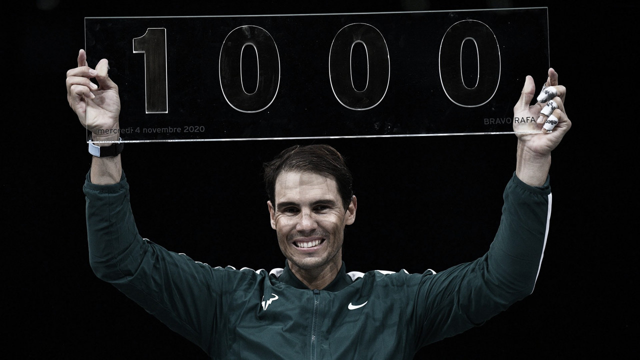 Nadal vence López na estreia em Paris e alcança milésima vitória na carreira Nadal vence López na estreia em Paris e alcança milésima vitória na carreira