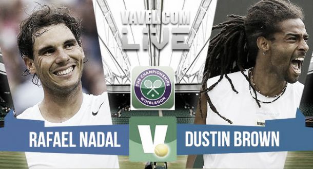 Resultado Nadal - Dustin Brown en segunda ronda Wimbledon 2015 (1-3)