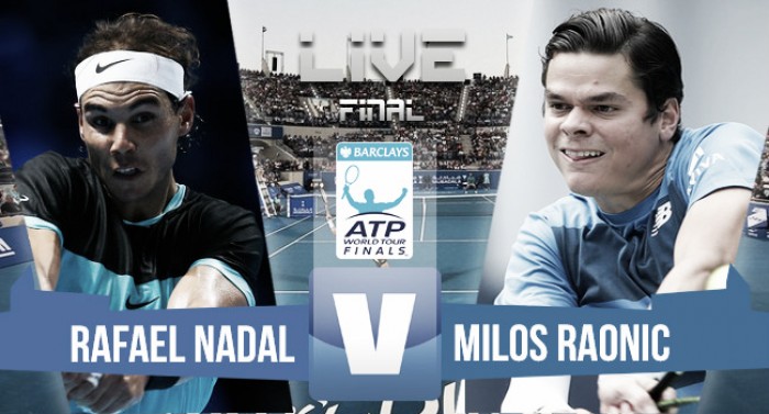 Resultado Rafa Nadal - Raonic en Mubadala World Tennis Championship 2015 (2-0)