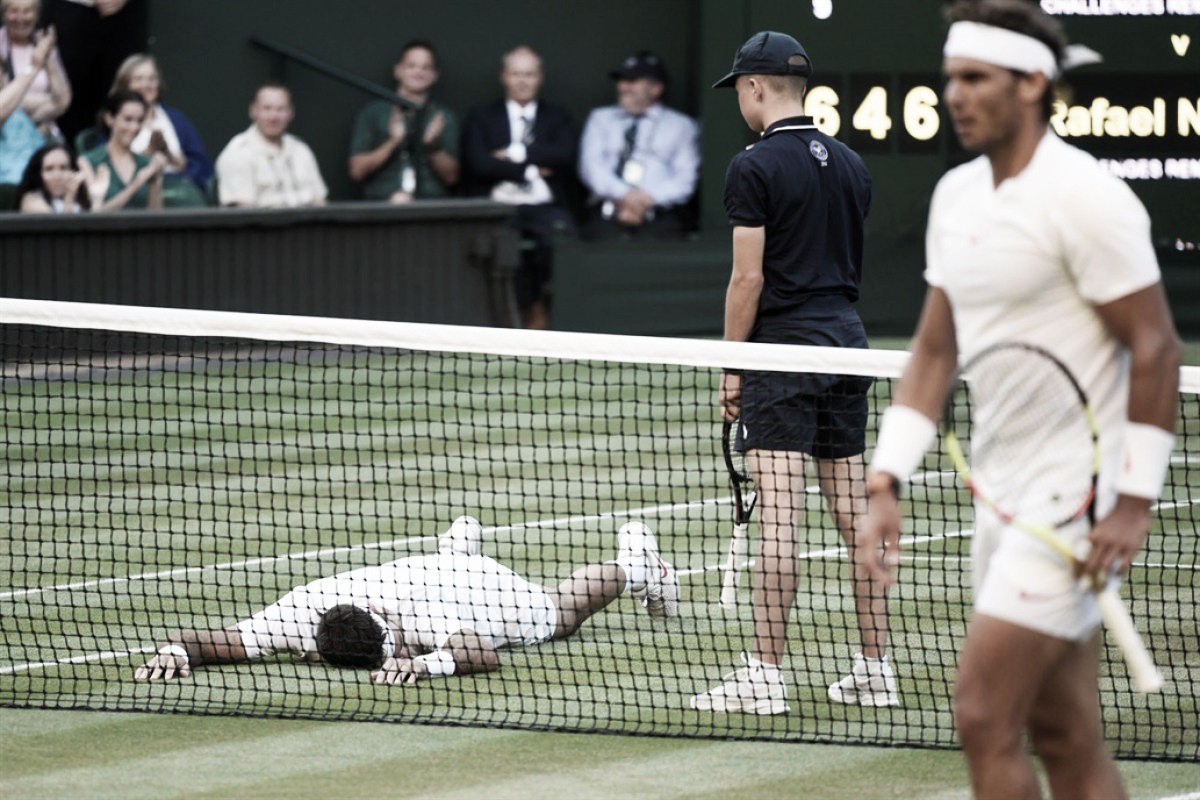 Del Potro lo llevó al quinto, pero las semifinales son de Rafa Del Potro lo llevó al quinto, pero las semifinales son de Rafa